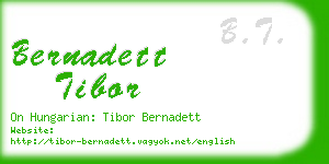bernadett tibor business card